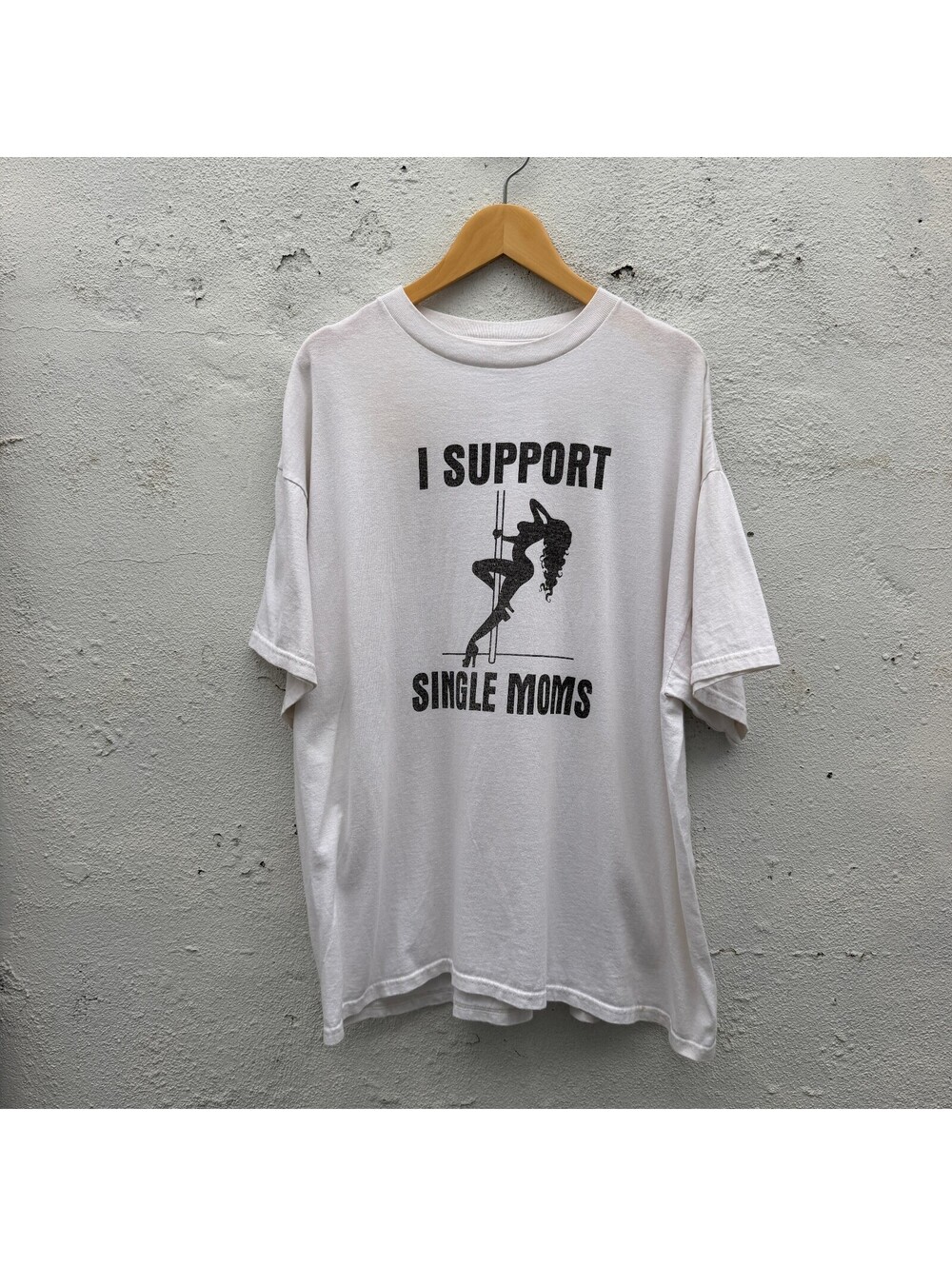 Vintage I Support Single Moms Stripper Tshirt 90s